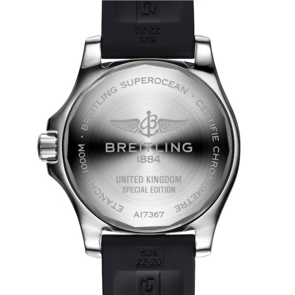 Breitling Superocean Men Automatic Black Rubber Watch A173678A1B1S1