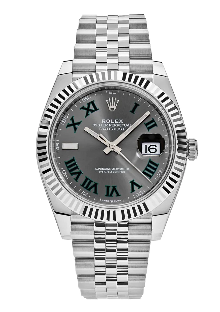 Superclone Rolex Datejust 41mm Rhodium Dial 126334  Wimbledon  Flutted / Jubilee