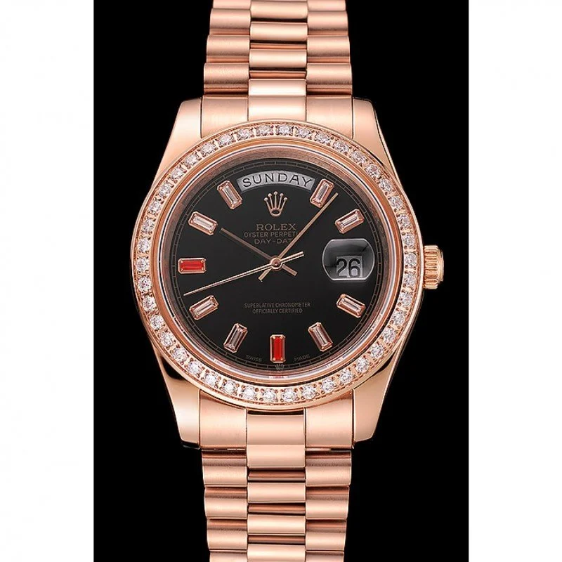 Superclone Rolex Day-Date 40mm Black Dial 1454102