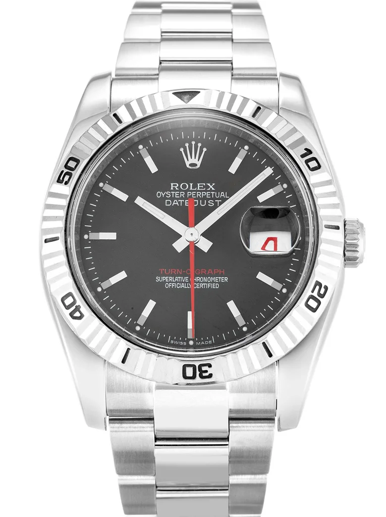Rolex Datejust Turn-O-Graph 36mm Grey Dial 116264-2