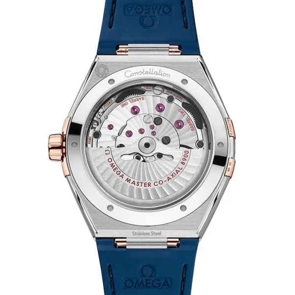 Omega Constellation Men Automatic Blue Leather Watch O13123412103001