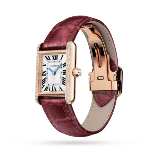 Cartier Tank Louis Women Automatic Silver Leather Watch WJTA0037