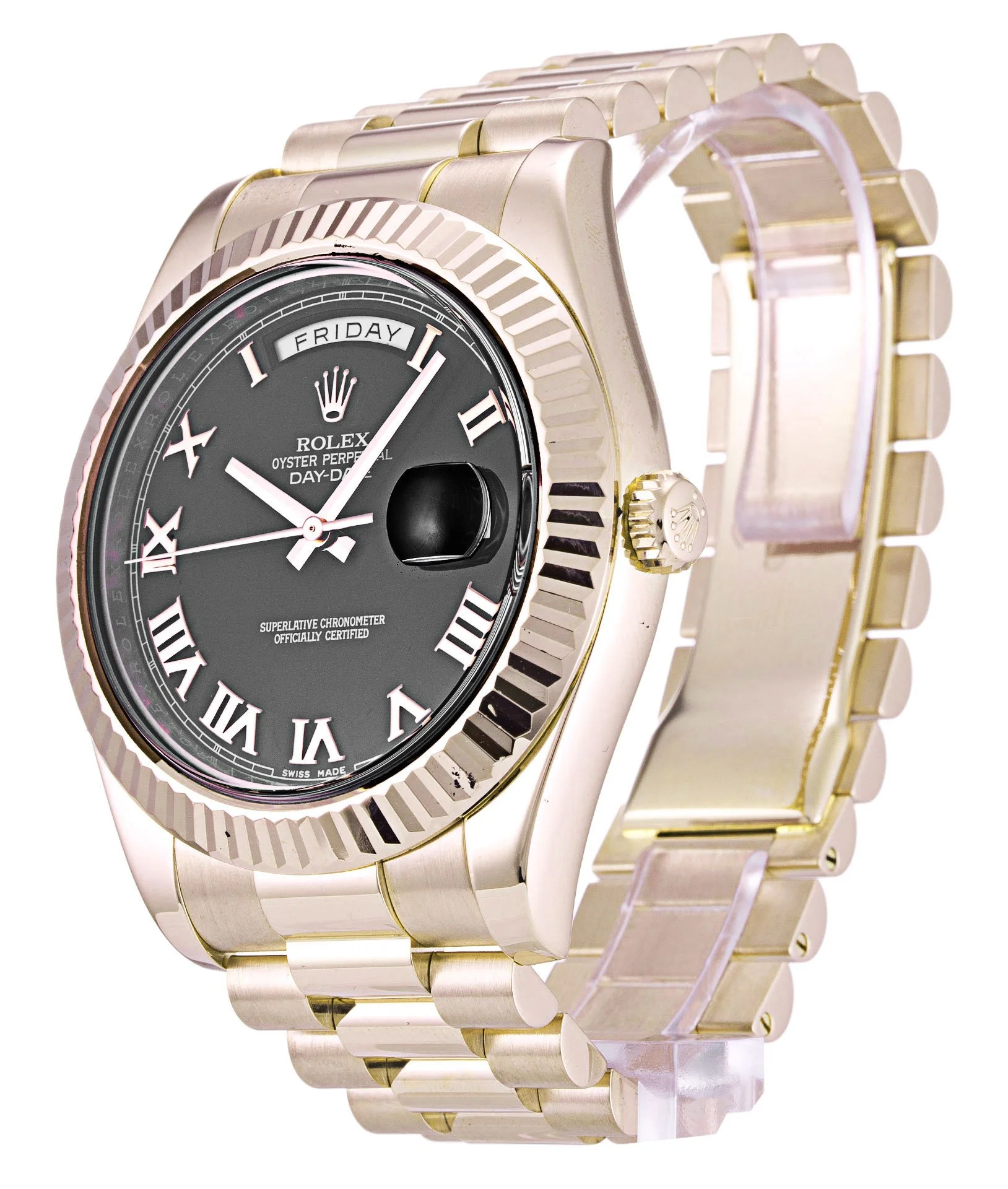 Rolex Day-Date II 40mm Black Dial 218235