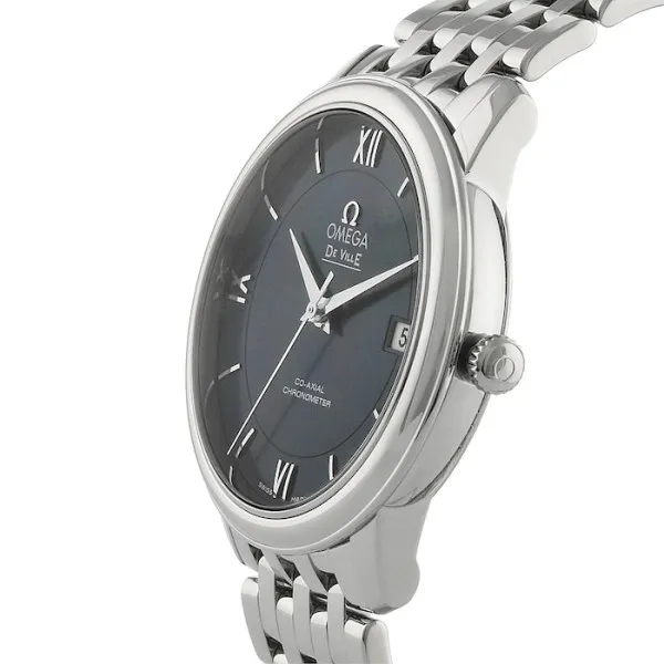 Omega De Ville Men Automatic Blue Stainless Steel Watch O42410402003001