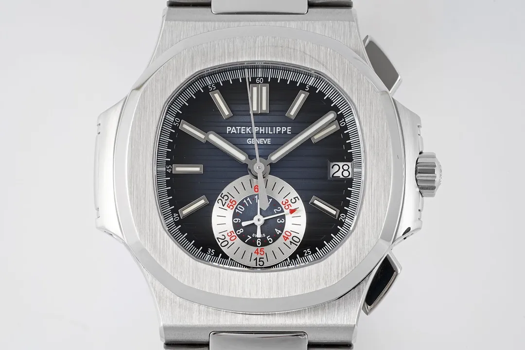 Patek Philippe 5980 Silver Chronograph Watch