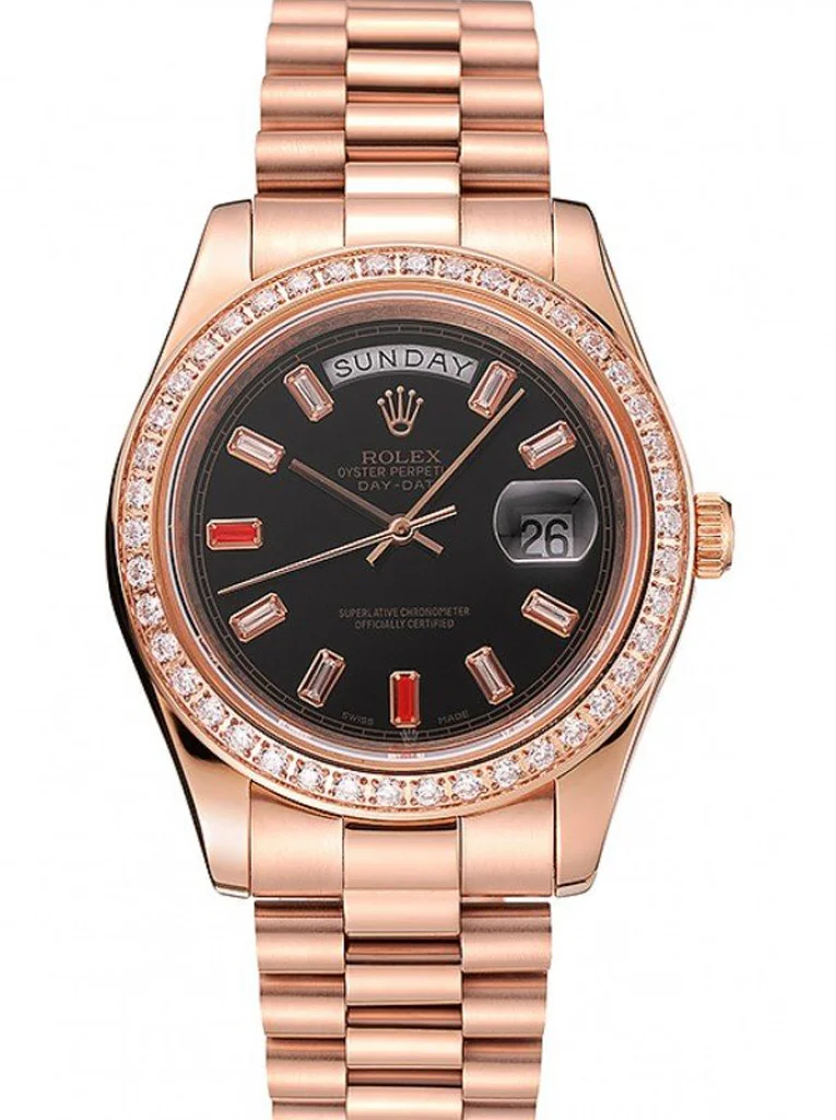 Superclone Rolex Day-Date 40mm Black Dial 1454102