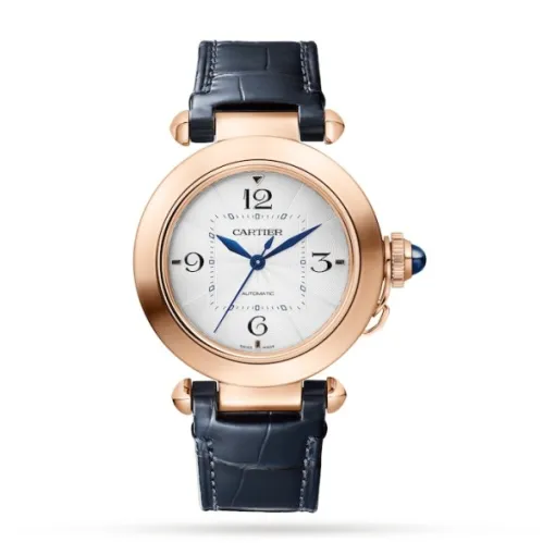 Cartier Pasha de Cartier Women Automatic Silver Alligator Watch WGPA0014