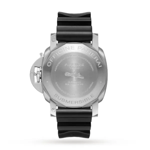 Panerai Submersible Men Automatic Black Rubber Watch PAM00683