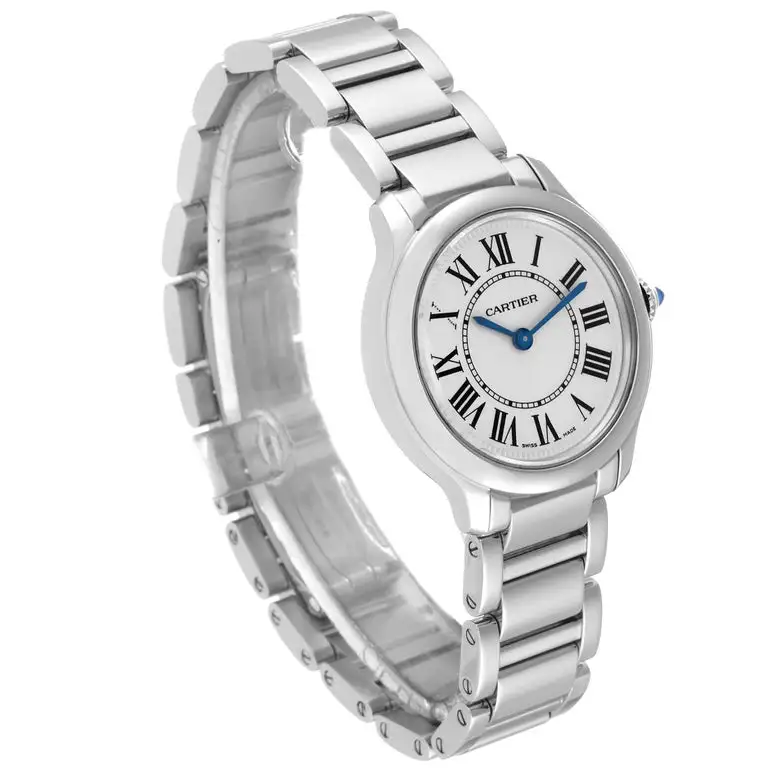 Cartier Ronde Must Women Quartz Silver Calf Watch WSRN0033