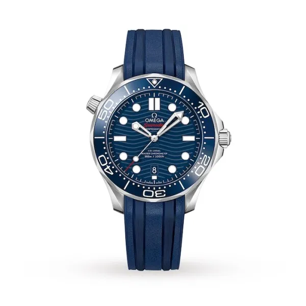 Omega Seamaster Men Automatic Blue Rubber Watch O21032422003001