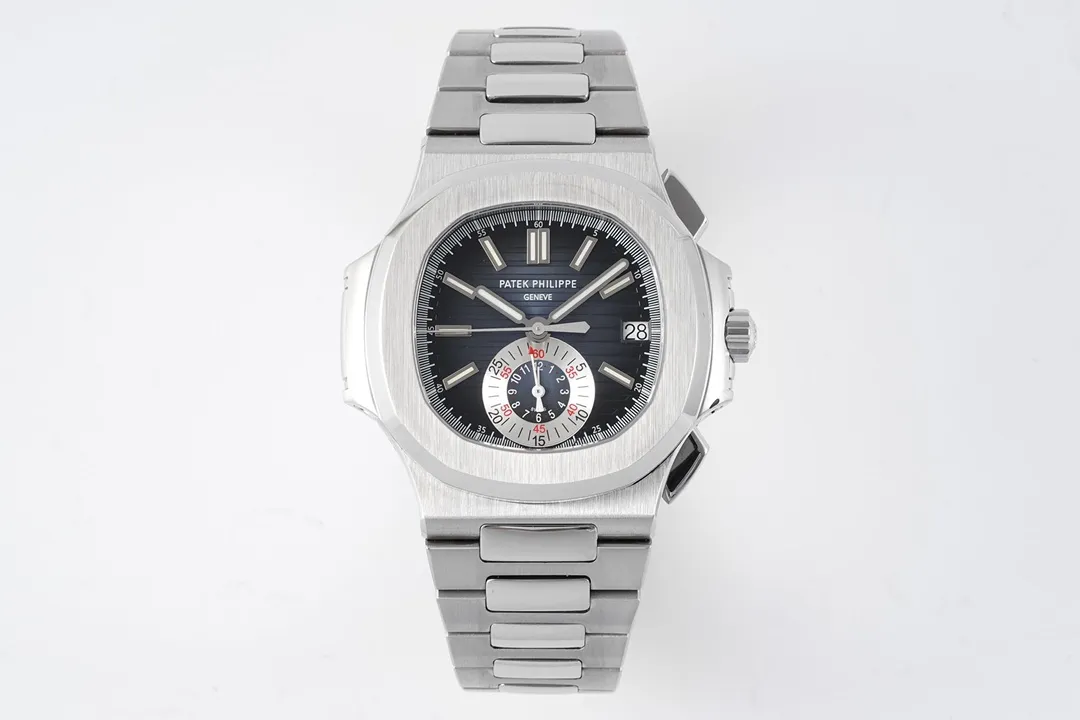 Patek Philippe 5980 Silver Chronograph Watch
