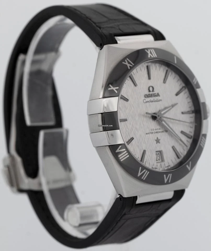 Omega Constellation Men Automatic Grey Rubber Watch O13112412106001